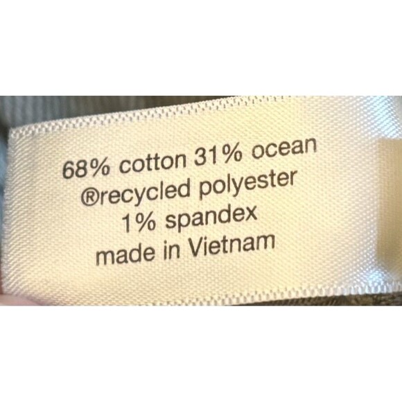 LANE BRYANT Olive Green Denim Jumpsuit 16 Petite Belted Straight Leg Utility 70s - Picture 14 of 16